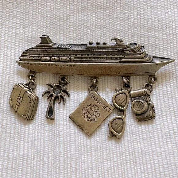 Vintage JJ Cruise Ship Pin - Picture 1 of 3